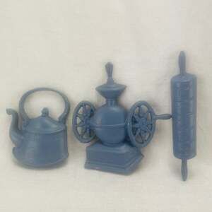 Vintage Wall Hanging Set - Kettle Coffee Grinder Rolling Pin Cast Aluminum USA